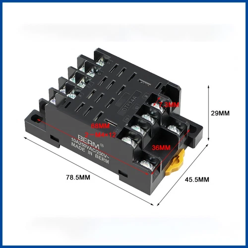 Socket Relay Base For PYF08A PTF08A PF085A 6 Pin 8 Pin 11 Pin 14 Pin -All Size - Picture 16 of 23
