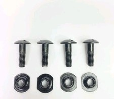 19mm ACH w/ RAILS HELMET HARDWARE SET 4-POINT CHINSTRAP SCREW BOLT &amp; NUT 4pk New