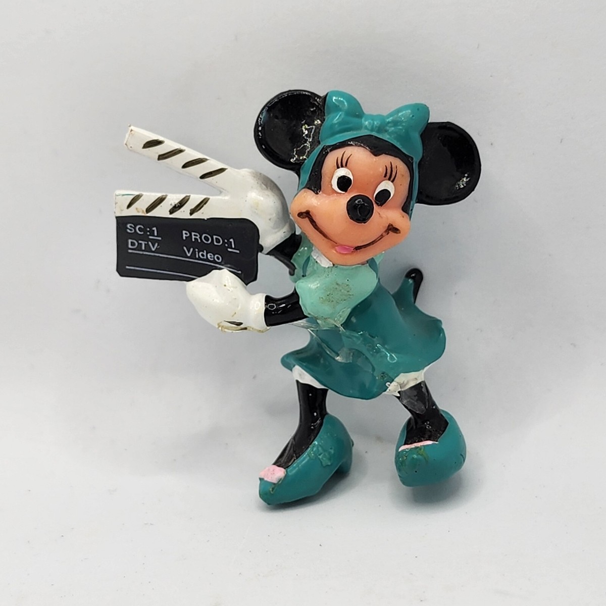 Vtg Minnie Mouse Movie Clapboard PVC Figure Disney Applause