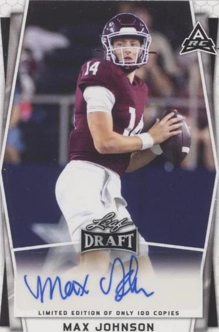 2022 Leaf Draft Limited Edition Max Johnson #BA-MJ1