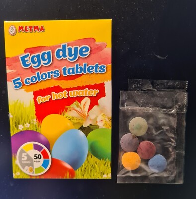Ostern Färben Farbe 5 Farben - Dekorieren Basteln Eier rot blau grün gelb lila
