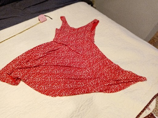 Vintage DASS & Co Paris Red White Polka Dot VISCOSE Day