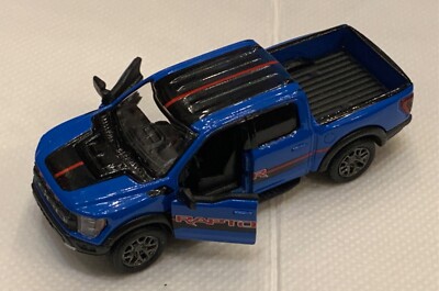 Kinsmart 2022 F Blue F-150 Raptor Livery - Pickup Truck Scale 1:78 New