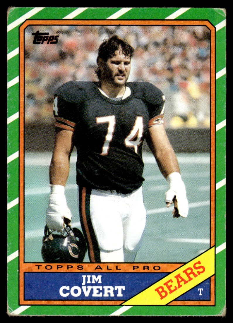 1986 TOPPS JIM COVERT CHICAGO BEARS #16