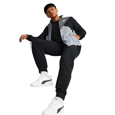 Survêtement homme Puma tissé gris/noir fitness/décontracté