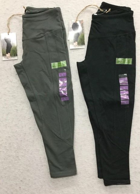 *NWT* 2 Pairs EARTH YOGA (Size S) CAPRI PANTS ORGANIC COTTON BAMBOO STRETCH | eBay