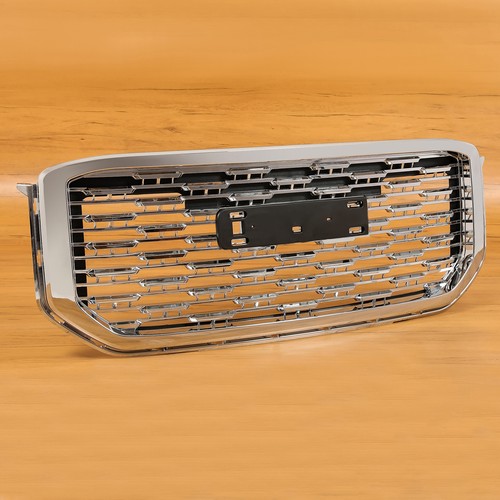 Chrome Front Upper Grille Mesh Grill For GMC Yukon/ Yukon XL Denali Style 15-20 - Picture 11 of 12