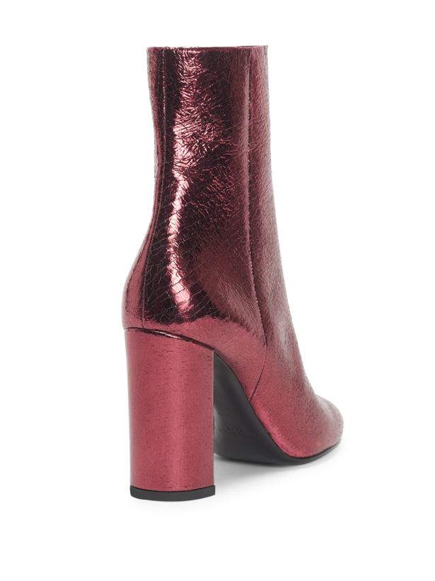Stivaletti Saint Laurent Loulou in pelle metallizzata prezzo al pubblico 36: $ 1.095 00