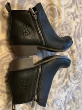New Lucky Brand Size 1 Girl's UG-Brona Black Ankle Boots NWB New without Box