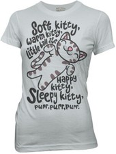The Big Bang Theory Soft Kitty Women's / Junior's Style Baby Doll T-Shirt UNWORN