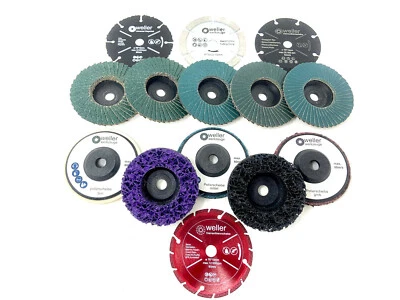 WELLER WERKZEUGE XXL Zubehör SET passend für Mini akku Winkelschleifer z.b. milwaukee m12 FCOT 12