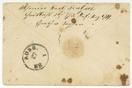 Guerra franco-tedesca 1871 Alencon Turingia posta militare lettera soldato - Foto 3 di 4
