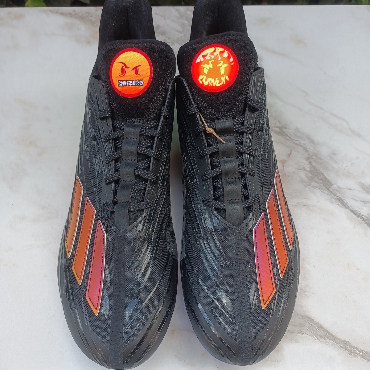 Adidas Adizero Emojis 27cm アメフト スパイク Adidas Adizero Football Cleats Big Mood Black Multicolor