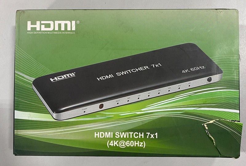 HDMI Switch 7 in 1 Out HDMI Switcher 4K@60Hz HDMI Selector HDMI Hub