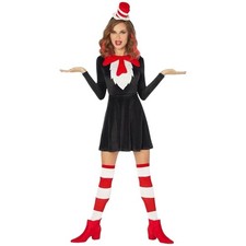 Spirit Halloween Dr. Seuss Adult The Cat in the Hat Costume Size L EUC