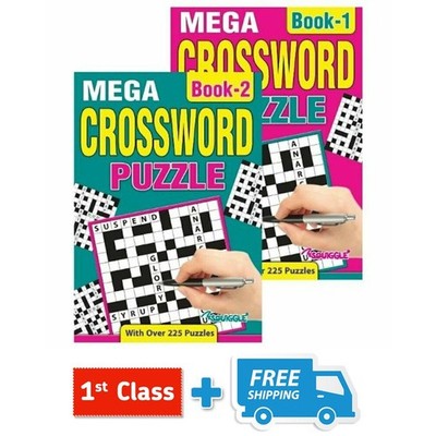 A5 Mega Crossword Books Large Print Puzzles Books Adults Puzzles books Fun