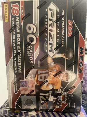 2025 Panini Prizm Draft Picks Collegiate Football Mega Box (Gold Ice or Flash )