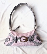 Vintage Guess Y2K Shoulder Bag lilac Monogram Leather 2000 coquette RARE