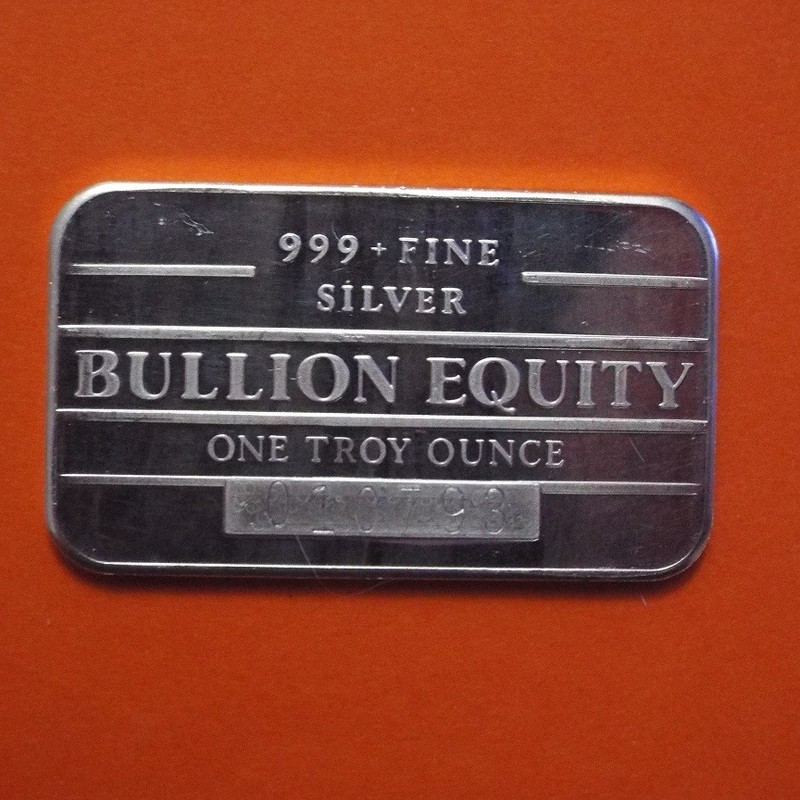 1980's BULLION EQUALITY One Ounce Silver Art Bar - Product of Canada