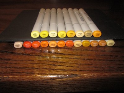 20- LOT~COPIC SKETCH MARKERS ~Y & YR SERIES~WOW!
