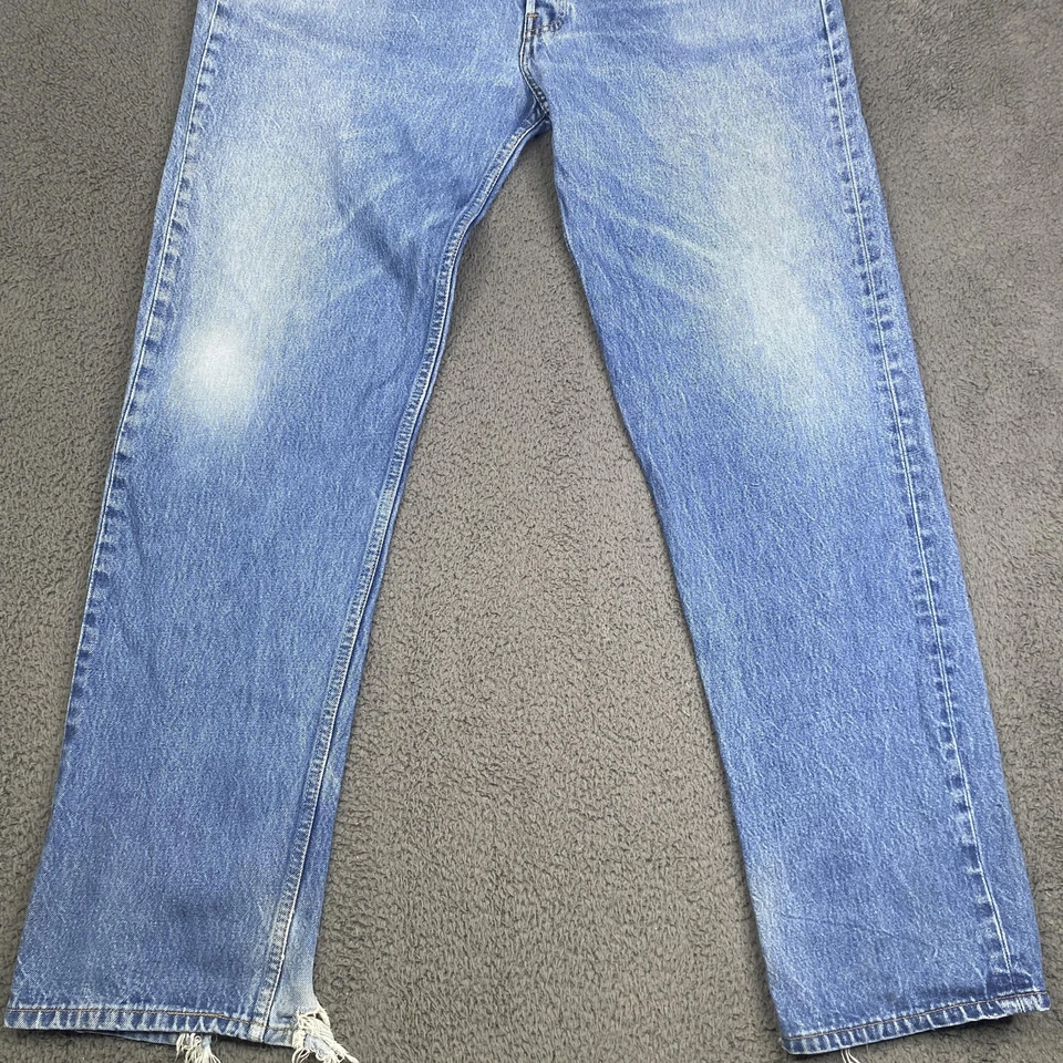 Pantalones de mezclilla vintage Levis 501xx para hombre 42x40 azul botón mosca encogibles hechos en EE. UU. AÑOS 90 Foto 3 de 4