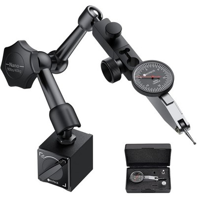 Dial Test Indicator with Magnetic Base Stand, 0-0.03'', Precision Measuring