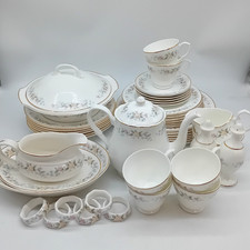 MAYFAIR Alpine Fine Bone China 40 Pcs Complete Tea Dinner Service for 6