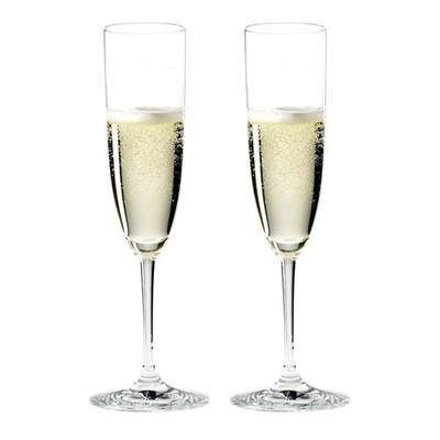 Riedel Vinum 6416/08 Champagner Flöte, 2-teiliges Set, Kristallglas