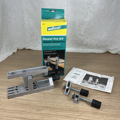 Wolfcraft DOWEL PRO KIT Doweling Jig For 1/4  5/16  3/8  #3751 Manual & Box