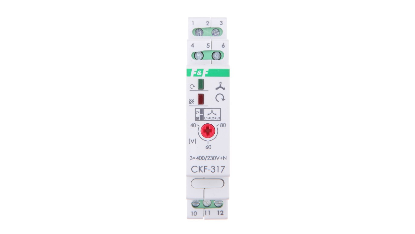 10A 1P CKF CKF-317 phase order, exit and unbalancing relay