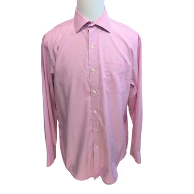 Chemise Lauren Ralph Lauren Classic Fit L XL Rose Pâle Unie Coton Poche - Photo 1/4