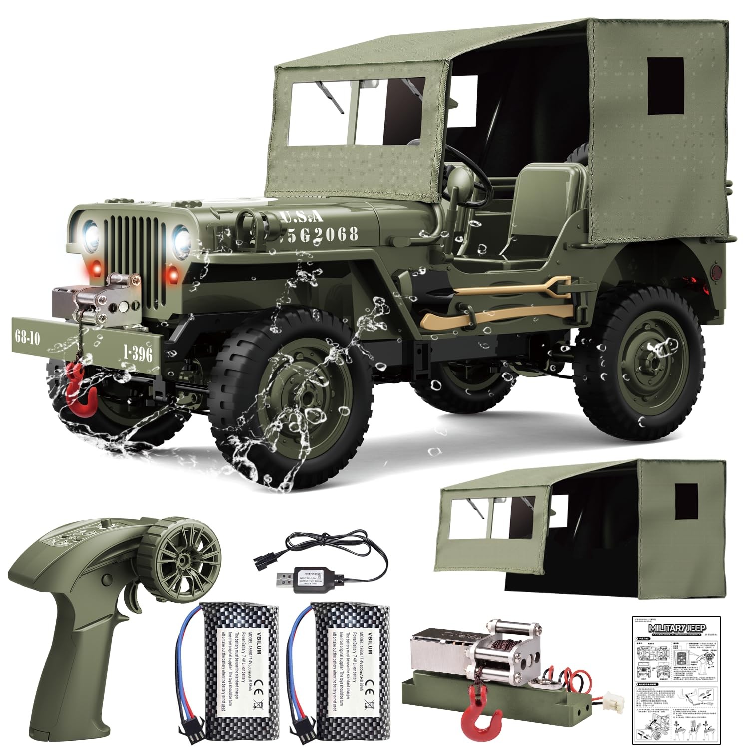 Off-road Military Crawler, 2.4ghz Mili