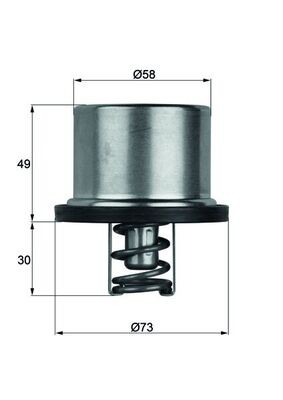 Mahle THD 1 75 Thermostat, KüHlmittel FüR DAF-image