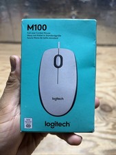 Logitech M100 Wired USB Mouse, 3-Buttons,1000 DPI Optical Tracking, Ambidextrous