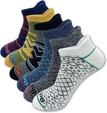 6 Pairs Anti-Blister Cushioned Athletic Ankle Socks Wicking Odor Resistant