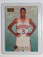 Allen Iverson 1996-97 Skybox Premium #85 RC Rookie Card ? HOF 76ers. rookie card picture