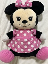 Disney Minnie Mouse Plush Pink Polka Dot Dress Stuffed Animal Just Play Kids Toy