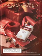 Basic Full Flavor 100s Cigarettes 1999 Vintage Print Ad Philip Morris