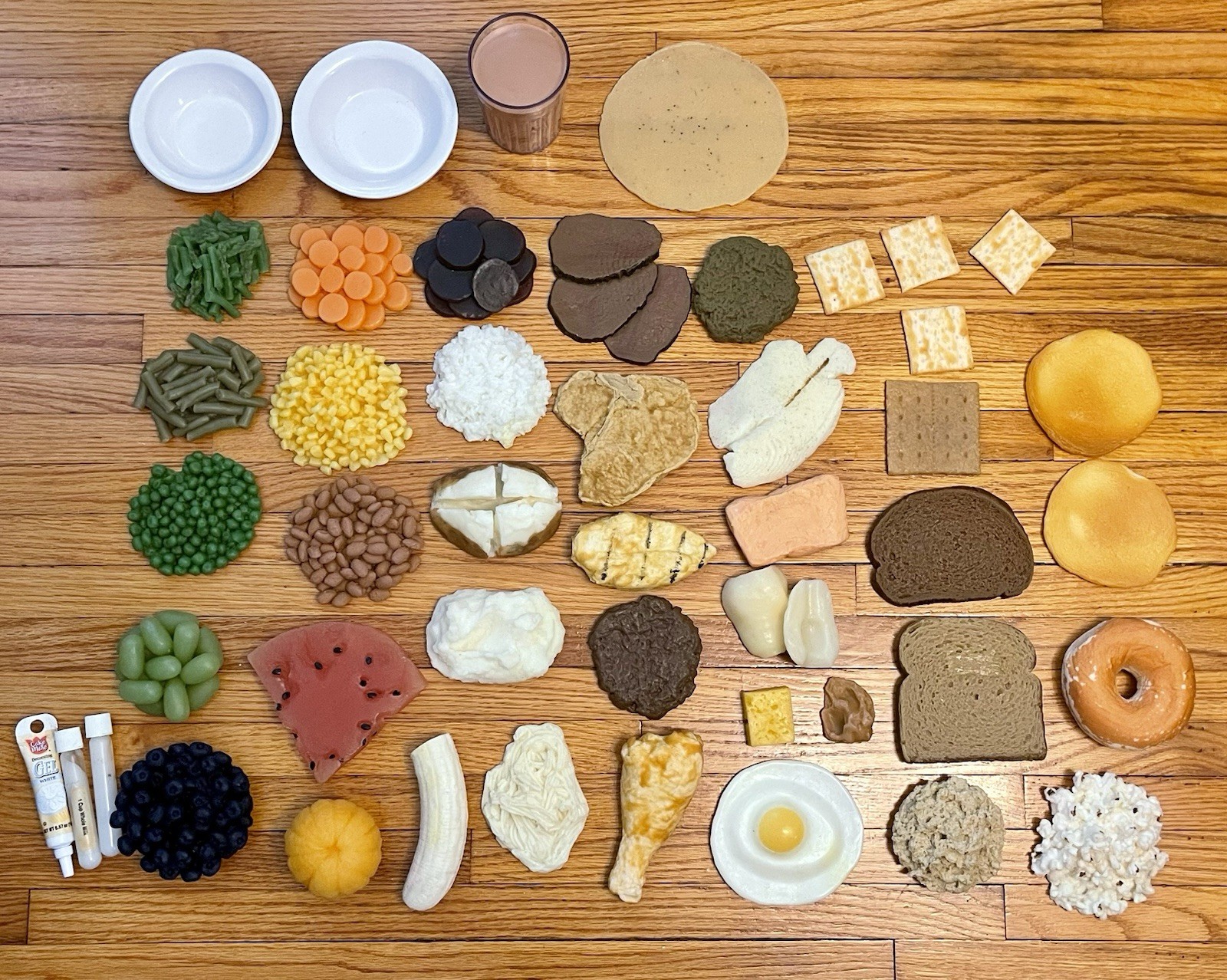 44-Piece Nasco Life Form Play Prop Food Realistic Nutritional Dietitian Set