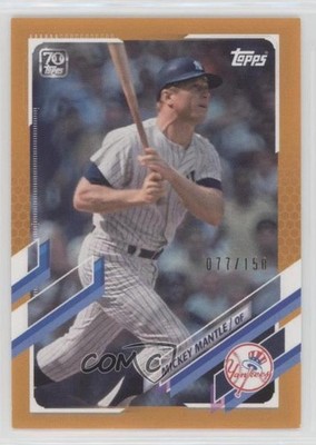 2021 X Collection Orange 77/150 Mickey Mantle Topps #MM50 HOF 0q60