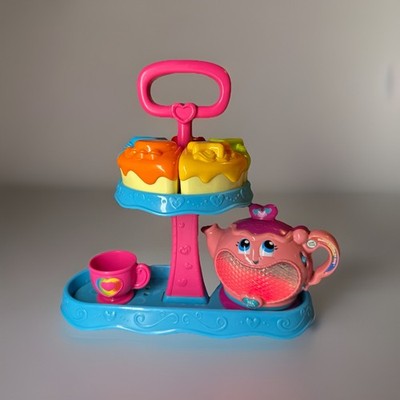 Leap Frog Musical Rainbow Tea Party With Rare Cake Stand Tea Pot Cake Slices