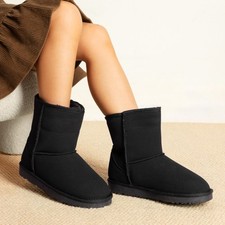 Kids Boys Girls Boots Winter Snow Boots Faux Suede Faux Fur Lined Warm Boots