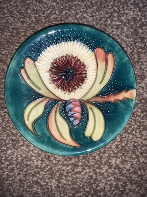 MOORCROFT KERAMIK ANSTECKNADELSCHALE / UNTERSETZER ALBANY SELTEN