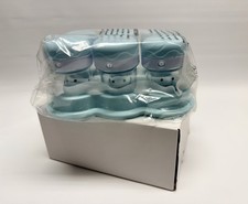 NUTRIBULLET BABY BULLET FOOD STORAGE CONTAINERS DATE DIAL 6 JARS TRAY AQUA BLUE