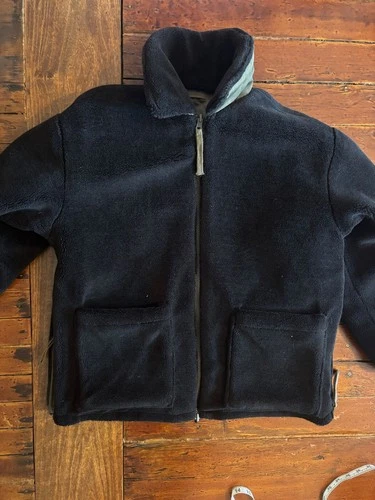 TAION Reversible Black Fleece / Quilted Olive Military Style Jacket image 9