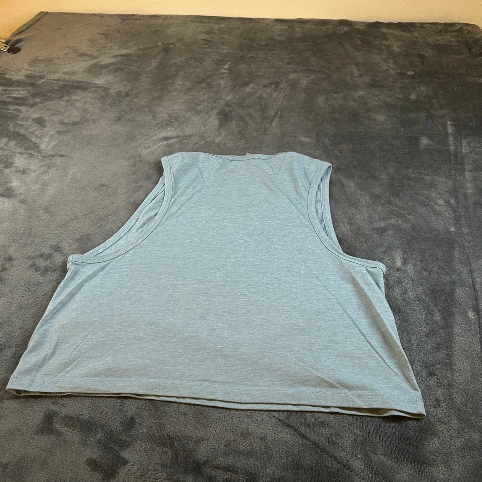 Next Level Apparel Blue Sleeveless Tank Top Cropped Casual Womens Extra Large - Image 4 of 4