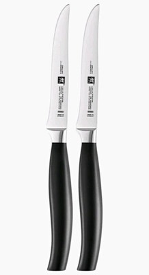ZWILLING Five Star Plus Steakmesser Set 2-tlg. 12 cm Edelstahl, schwarz/silber