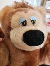 Plush Bear Sleepy Eyes by Wallace Berrie & co 1982 Vintage 7 Inch Tall With Tag