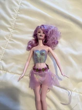 Barbie Fairytopia Purple Sparkle Fairy Doll Lilac Hair Shimmery Skin 2003