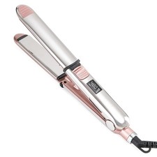 2-in-1 Titanium Ionic Flat Iron,Professional Hair Straightener & Curler, Fast He